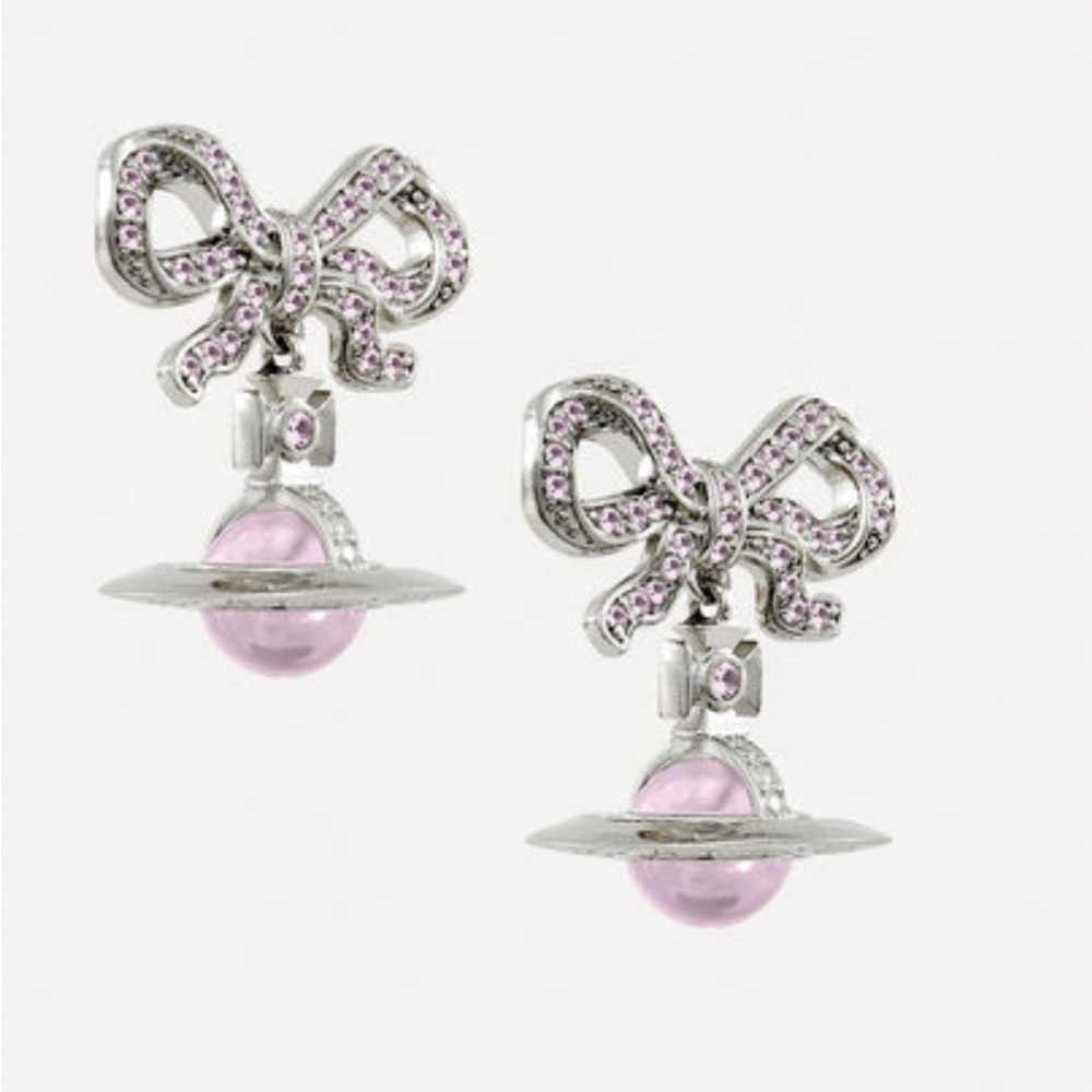 Vivienne Westwood Pink Crystal Octavie Earrings
